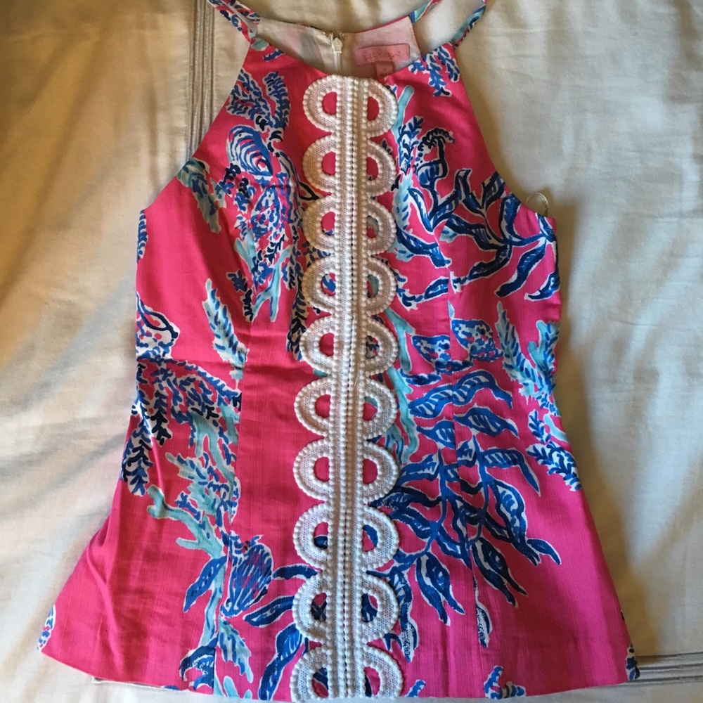 Lilly Pulitzer pink samba Annabelle top 4